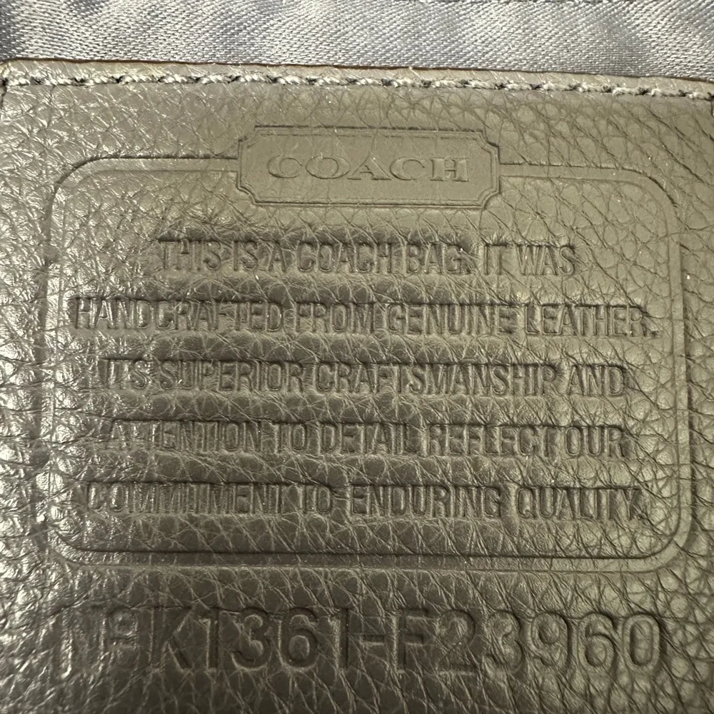 Coach Avery Leather Hobo Bag Gray - Picture 9 of 13